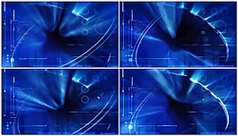 蓝色圆环科技视频素材