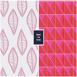 矢量树叶填充背景素材