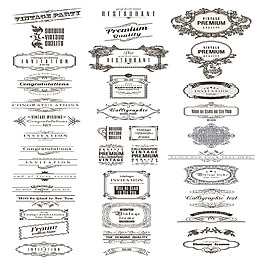 线条矢量装饰素材