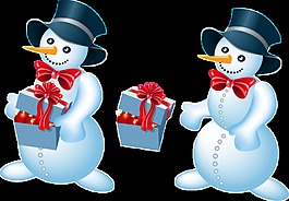 透明精品雪人素材