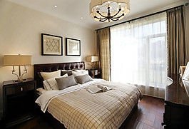 二十四城132平米欧式卧室装修效果图