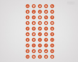 食品美食网页素材图标