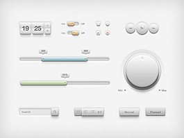 倒计时滑块按钮播放器网页素材