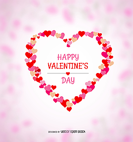 浪漫心形海报背景素材