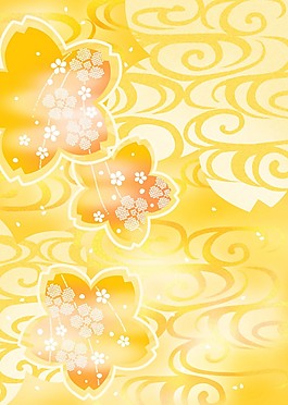 黄色精美花纹图案背景