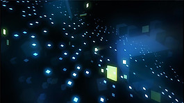 蓝色光效主题动态视频背景