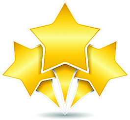 金色五角星喷射背景矢量素材