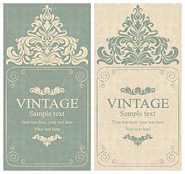 复古邀请函矢量素材