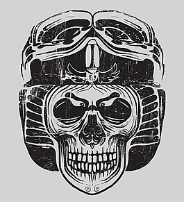 灰色恐怖骷髅背景素材