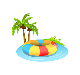 手绘游泳大海元素