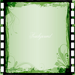 青色边框矢量素材