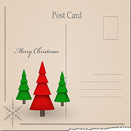 圣诞明信片矢量素材