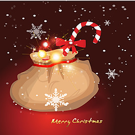 圣诞礼物袋矢量素材