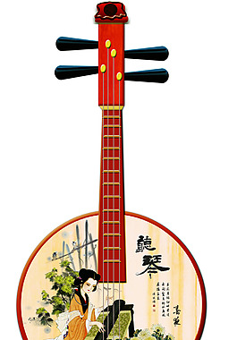 中国风乐器中阮听琴