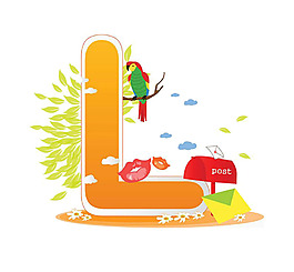 手绘字母邮箱元素