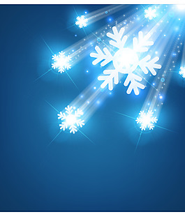 雪花纷飞冬季矢量缤纷雪花动感背景梦幻蓝色雪花背景晶莹雪花树矢量