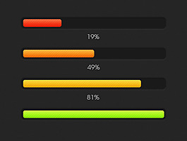 彩色的音乐进度条设计