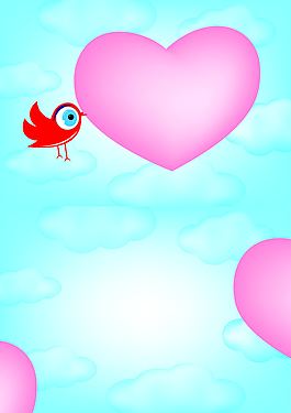 浪漫爱心矢量背景素材