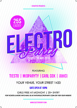 欧美创意大气音乐酒吧海报设计PSD模板