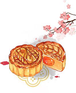 手绘蛋黄月饼