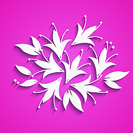 创意白色花朵背景素材