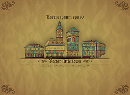 卡通可爱创意建筑插画