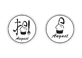 八月艺术字logo