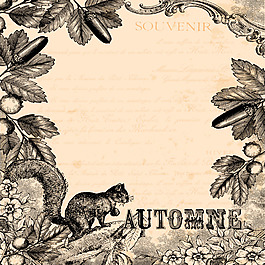 手绘植物动物等矢量素材