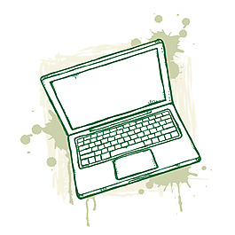 商务笔记本矢量素材