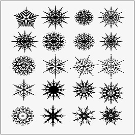 黑色雪花蜘蛛网矢量卡通装饰素材