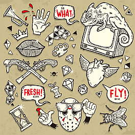 时尚元素砖石皇冠矢量素材