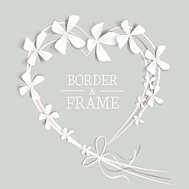 浪漫简约爱心婚礼矢量素材