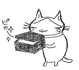 手绘卡通猫矢量图