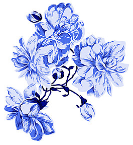 青花瓷矢量元素素材图片