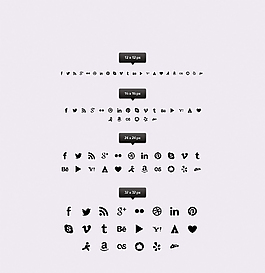 网页矢量多媒体社交icon图标