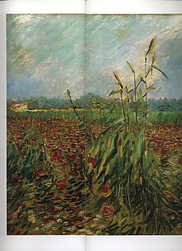 美丽乡村田地庄稼风景油画背景墙素材