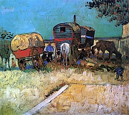 美丽乡村马车风景油画背景墙素材