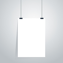 白色吊牌纸张便签矢量素材