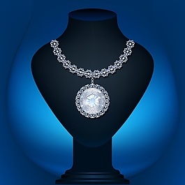 钻石项链矢量素材