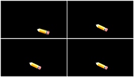 金鱼带通道的卡通动物绘画过程视频素材