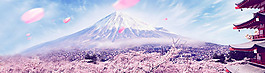 唯美紫色花海淘宝全屏banner背景