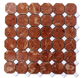 多边形红棕地砖纹理石材图片