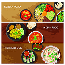 中国餐饮传统美食优惠券矢量背景