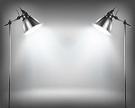 落地灯会展照明设计矢量素材