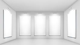 长方形会展照明设计矢量素材