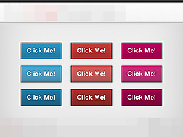 蓝红网页按钮图标素材