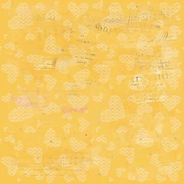 黄色底纹爱心填充背景素材