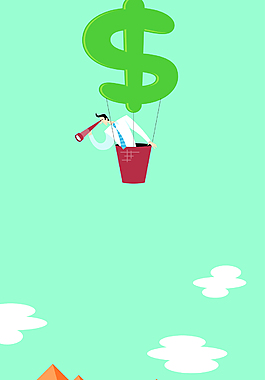 矢量扁平化金融插画背景