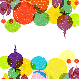 矢量卡通儿童彩色球形糖果水彩背景