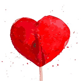 炽热火红爱心矢量素材
